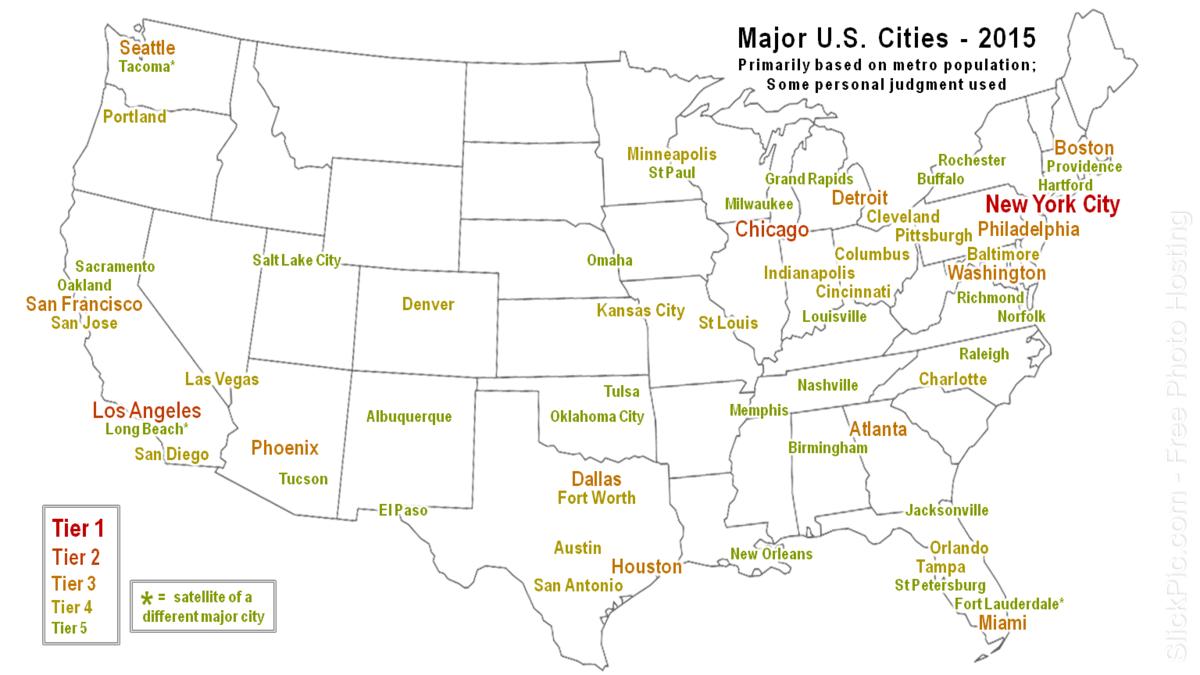 米国地図と主要都市 地図好みや希望 予算に合う都市 北アメリカ ア