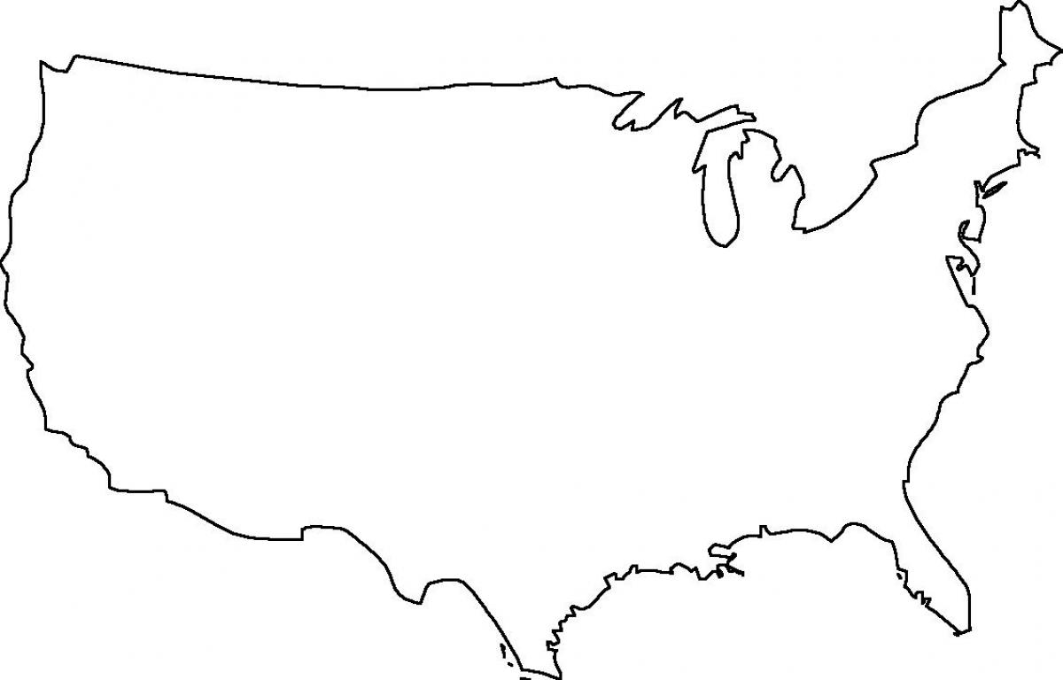 米国の白地図 アメリカ合衆国の地図を空白 北米 ア