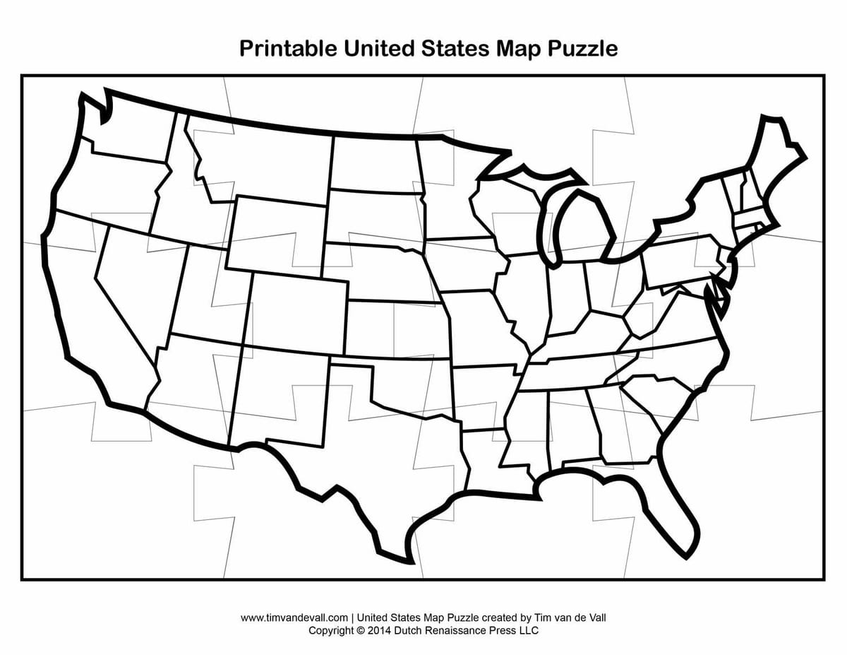 米国クイズの地図