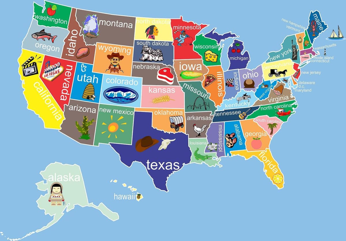 米国地図画像
