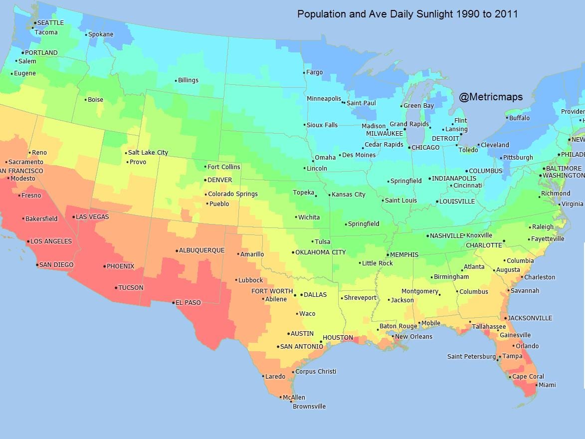 米太陽の地図