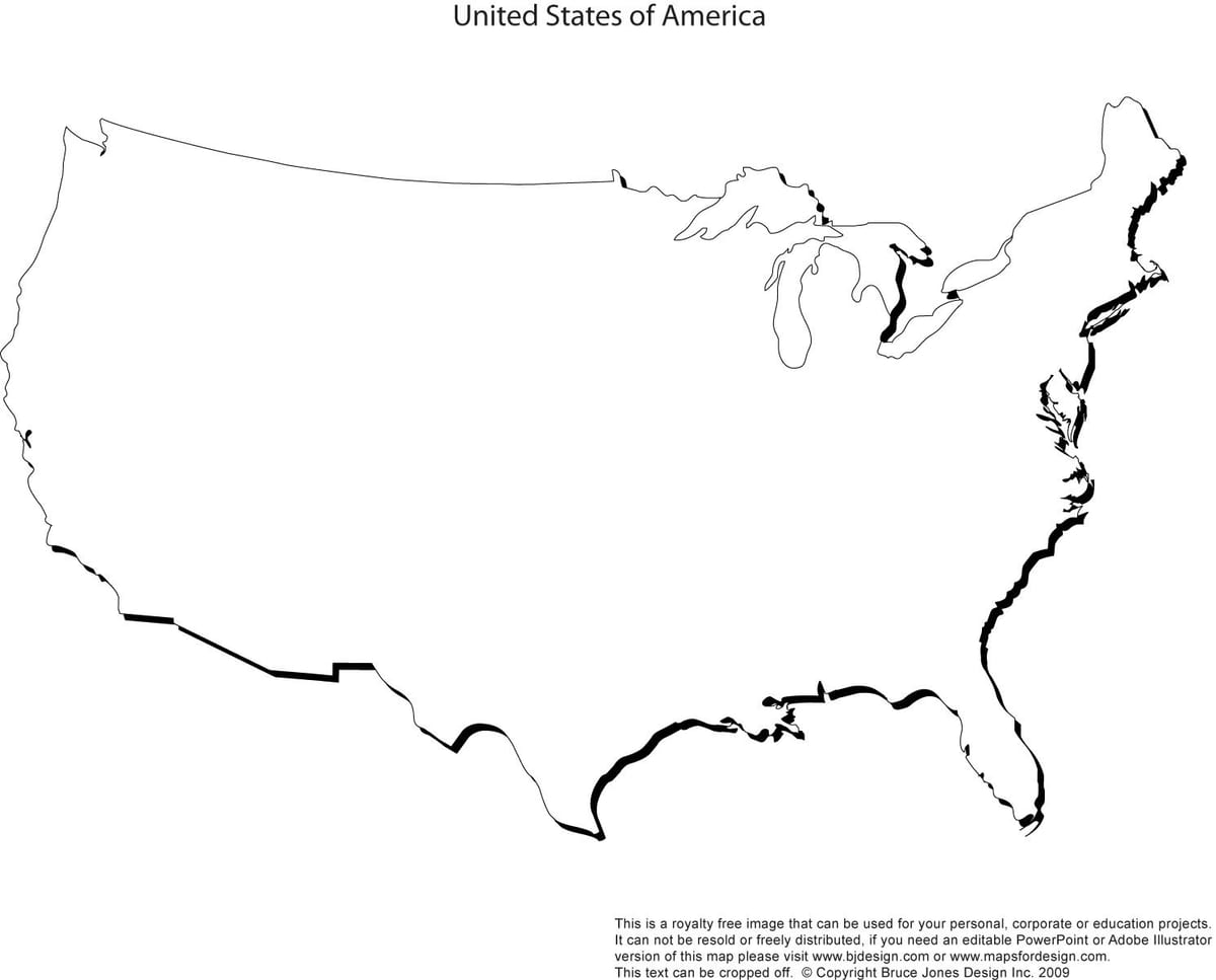 米国の概要地図