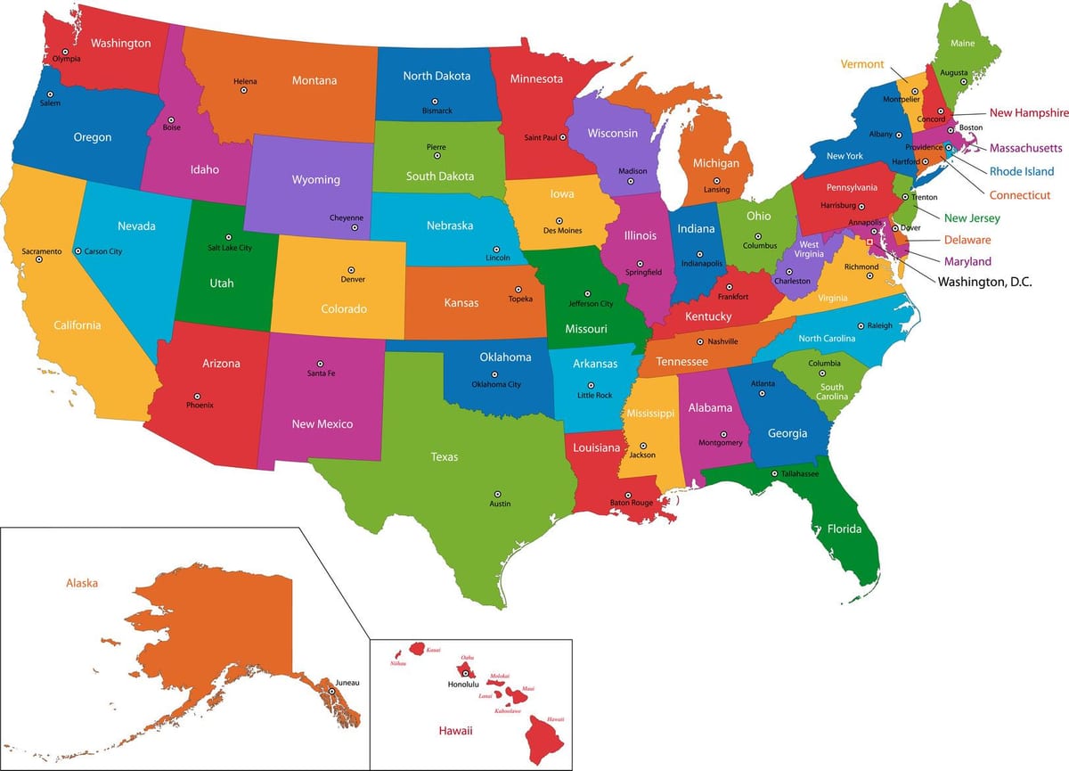 地図の米国および都