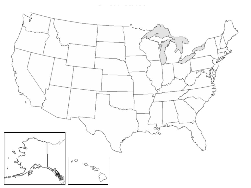 地図クイズ米国