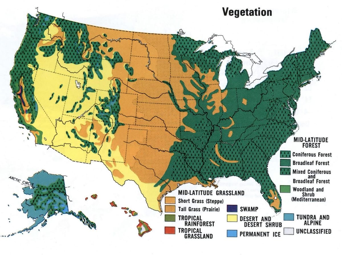 地図アメリカの砂漠