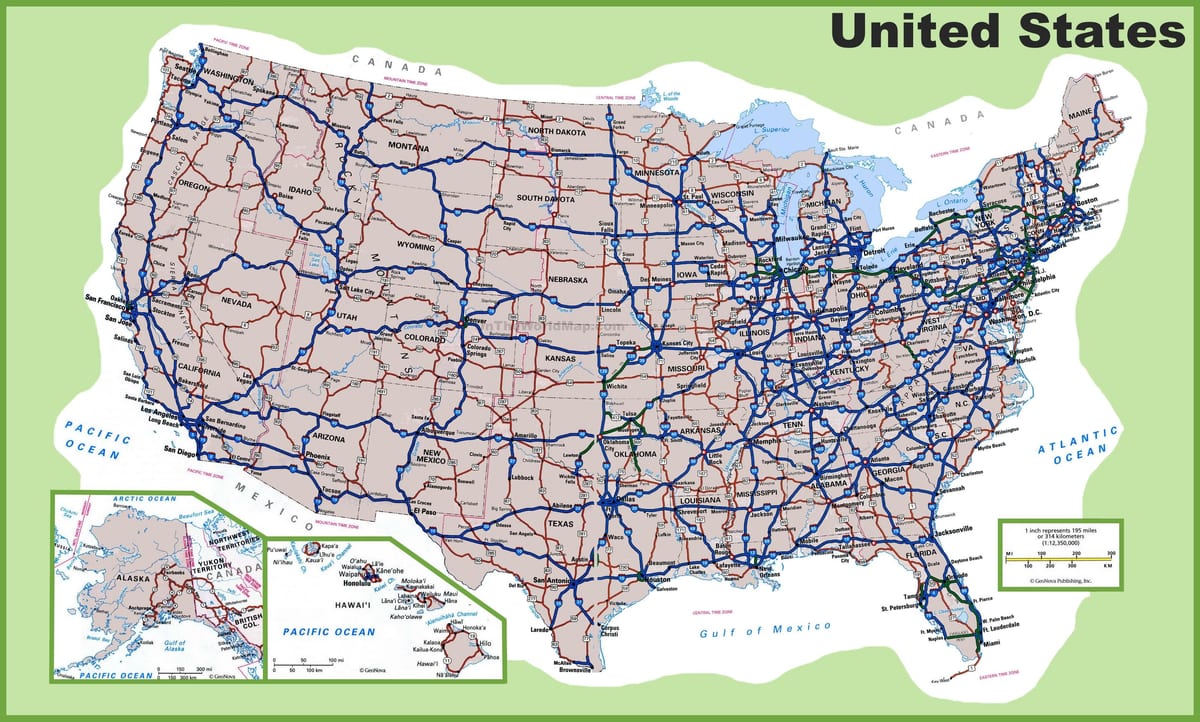 米国道路地図