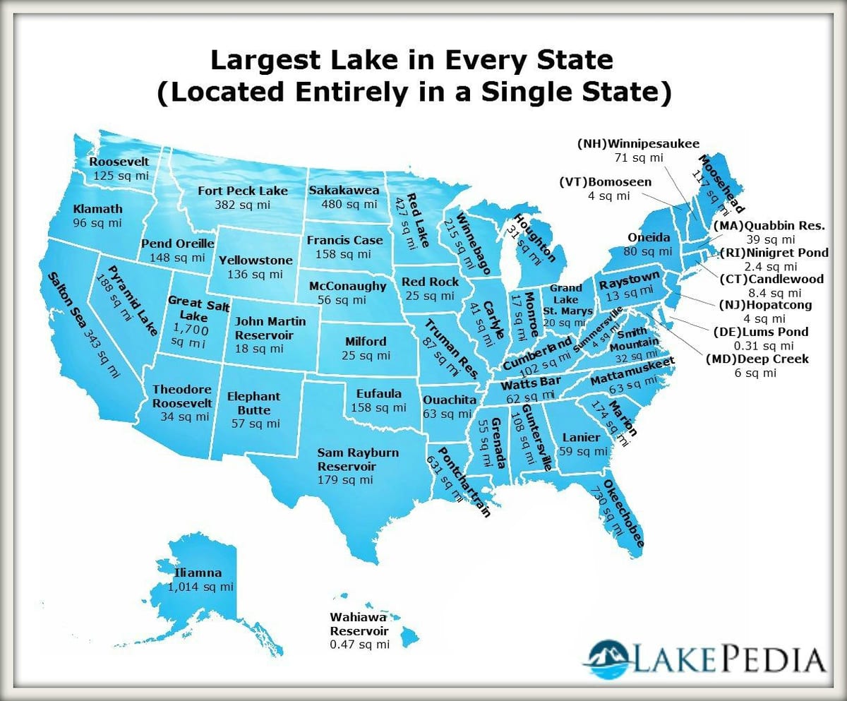 湖アメリカの地図