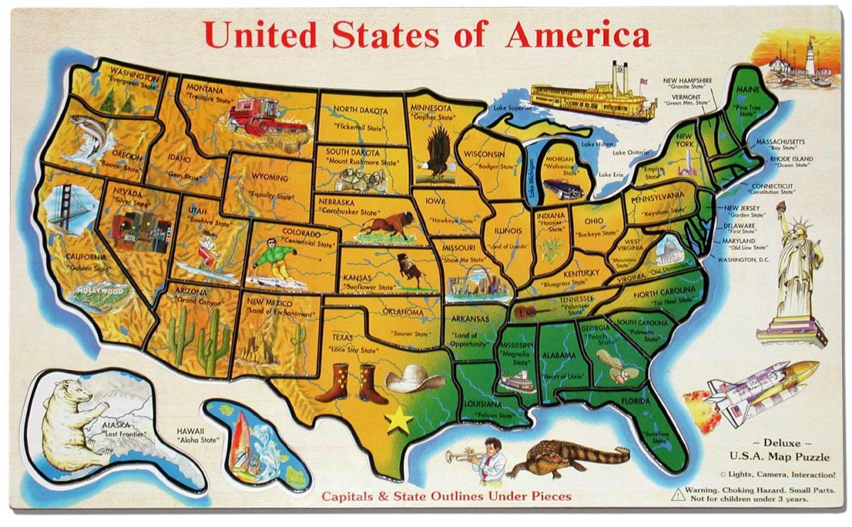 旅行のアメリカの地図