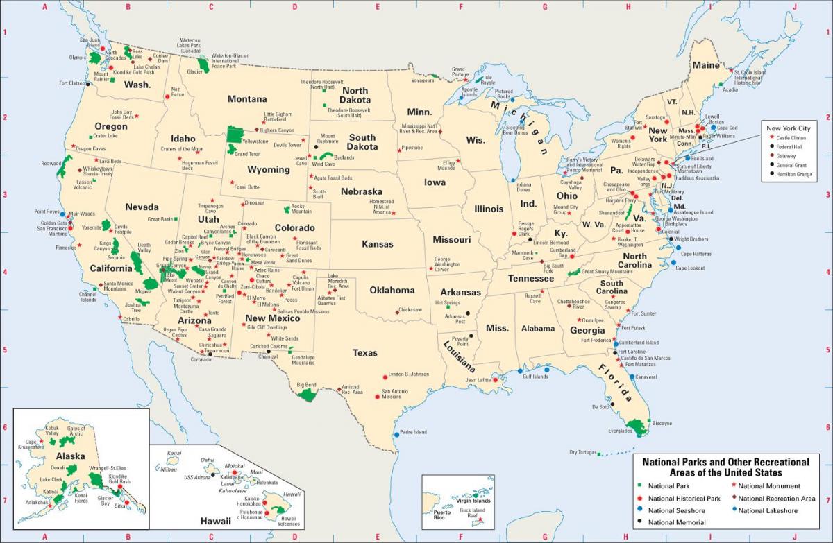 米国立公園図