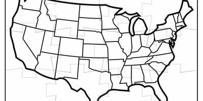 米国クイズの地図