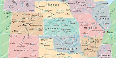 地図の中央米
