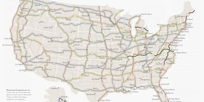 米国サイクリングの地図