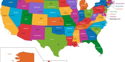 地図の米国および都