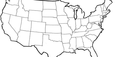 米国のベクトルの地図