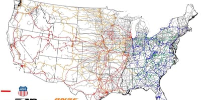 地図の鉄道アメリカ