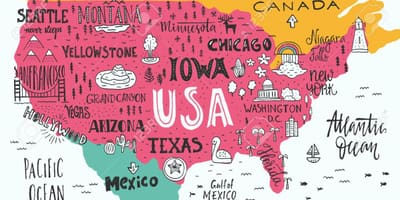 米国の見所地図