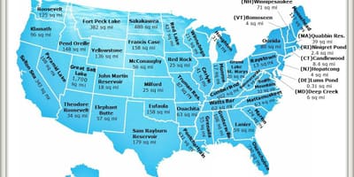 湖アメリカの地図