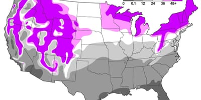 雪地図米国