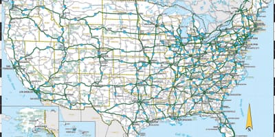 道路地図のは、米国東部