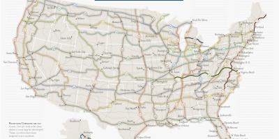 米国サイクリングの地図